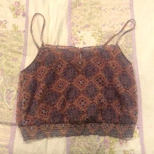 American Eagle string floral blouse